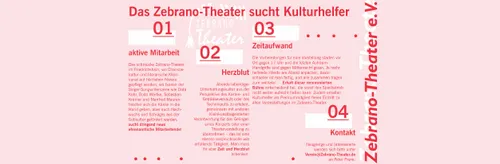 Kulturhelfer für das Zebrano-Theater gesucht