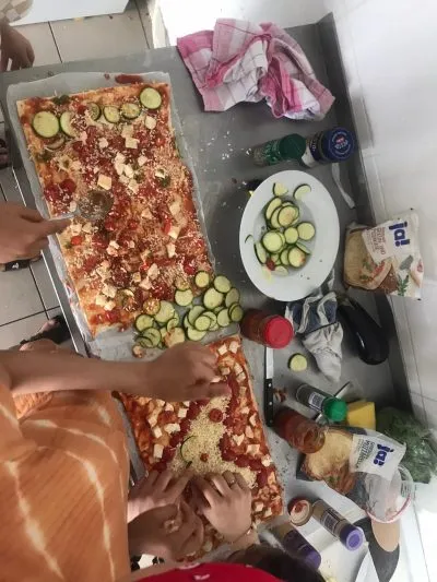 Kochen im Wohnheim mit Kindern