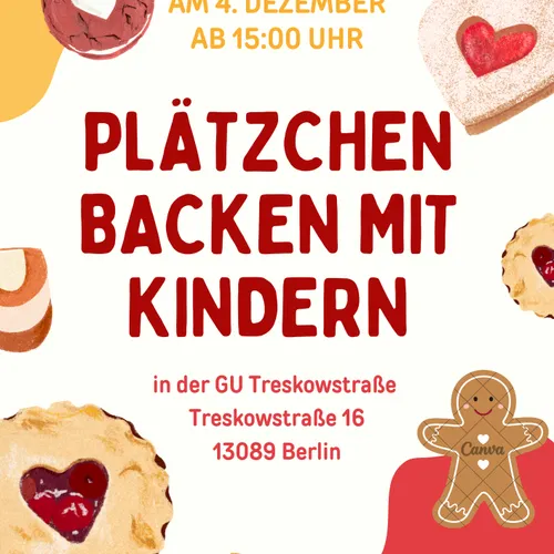 Plätzchen backen mit Kindern in einer Gemeinschaftsunterkunft für geflüchtete Menschen 