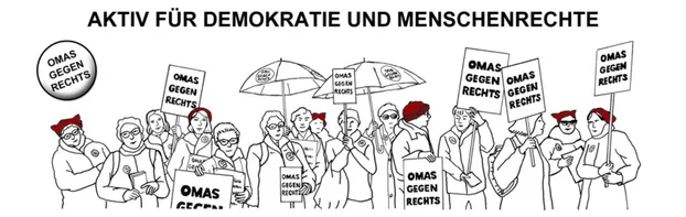 Aktiv für Demokratie und Menschenrechte by OMAS-GEGEN-RECHTS-BERLIN 3.0