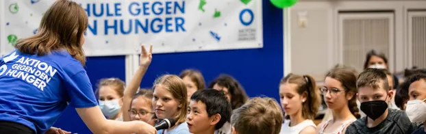 Halte Bildungsvorträge an Schulen in Ludwigsburg und Umgebung zum Thema Mangelernährung bei Aktion gegen den Hunger