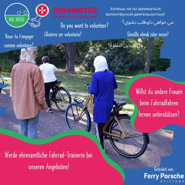 Trainerinnen gesucht: Radfahrkurse für (geflüchtete) Frauen