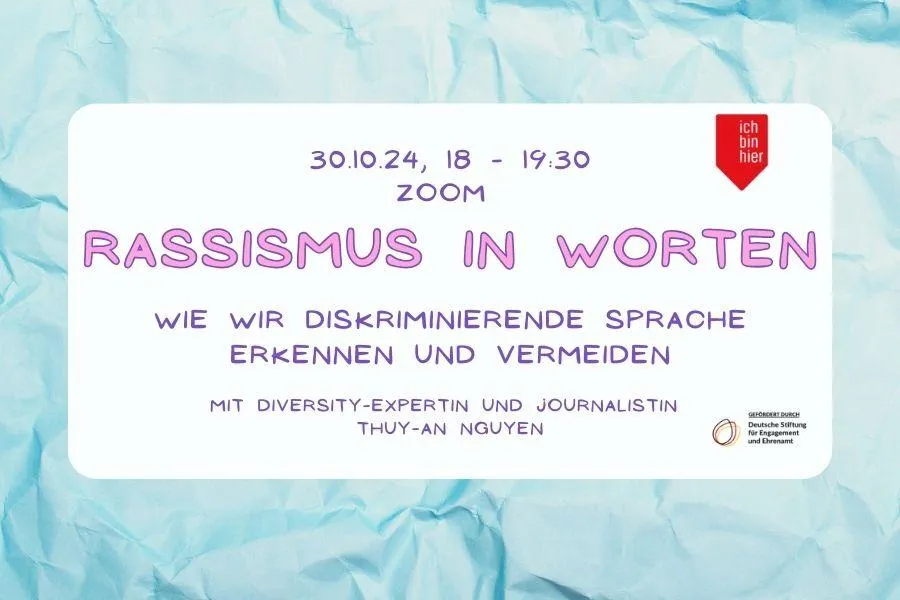 Online-Workshop: Rassismus in Worten. Wie wir diskriminierende Sprache erkennen und vermeiden