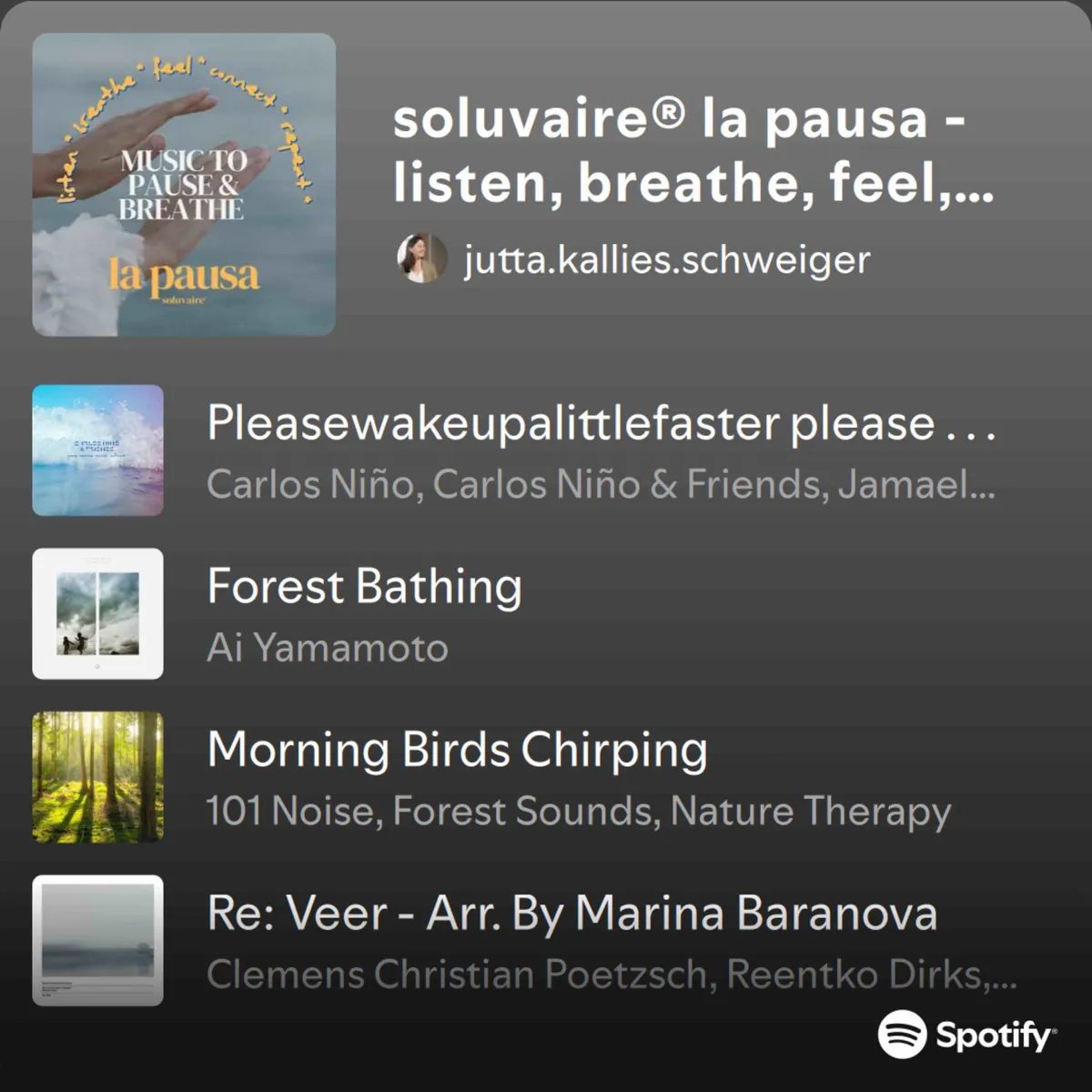 soluvaire® la pausa - listen, breathe, feel, connect, repeat