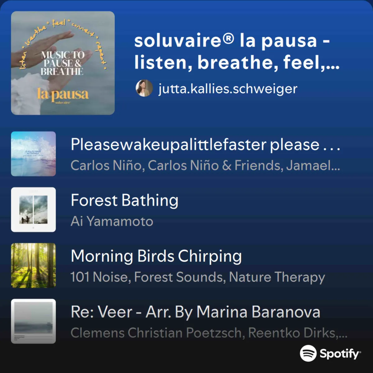 soluvaire® la pausa - listen, breathe, feel, connect, repeat