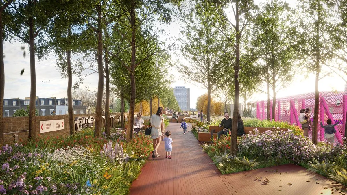 London: Park verwandelt alte Bahntrasse in grüne Oase